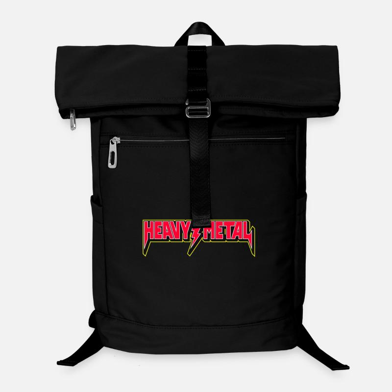 Heavy Metal Emblem with Lightning Bolt Laptop Backpack