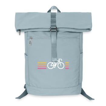 White Sport Bike - Laptop Backpack - ice blue - Front