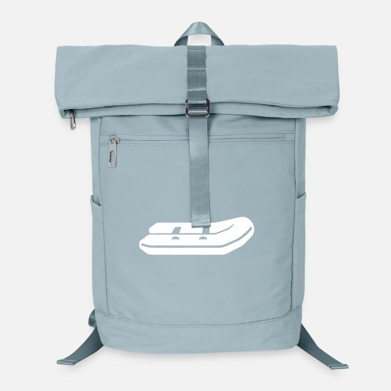 Schlauchboot Paddeln Boot Vektor Laptop-Rucksack 