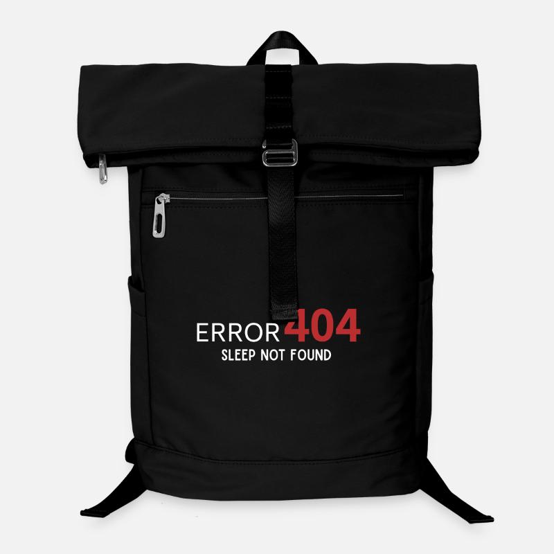 Error 404 Sleep Not Found – Pattern for Developers - Laptop Backpack - black