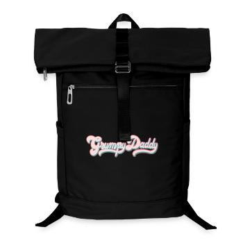 Grumpy Daddy Retro Script - Farbe "Sports Bra" - Laptop-Rucksack  - Schwarz - Vorne