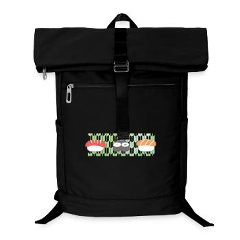 Sushi : Wagara aquarelle - Sac à dos ordinateur - noir - Devant