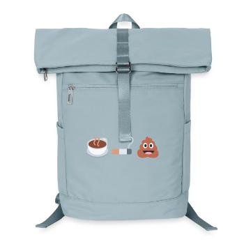 Kaffee, Kippe, K*cken - Laptop-Rucksack  - Eisblau - Vorne