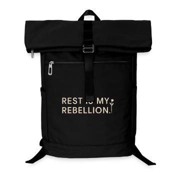 Calm is rebellion. Soft Life Self Care - Laptop Backpack - black - Front