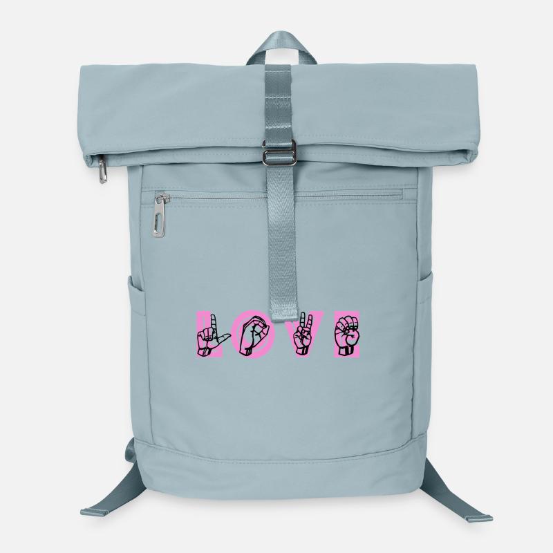 Love Hand Zeichen-Glyphen Laptop-Rucksack 