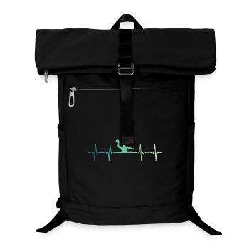Wasserball Herzschlag Wasserball - Laptop-Rucksack  - Schwarz - Vorne