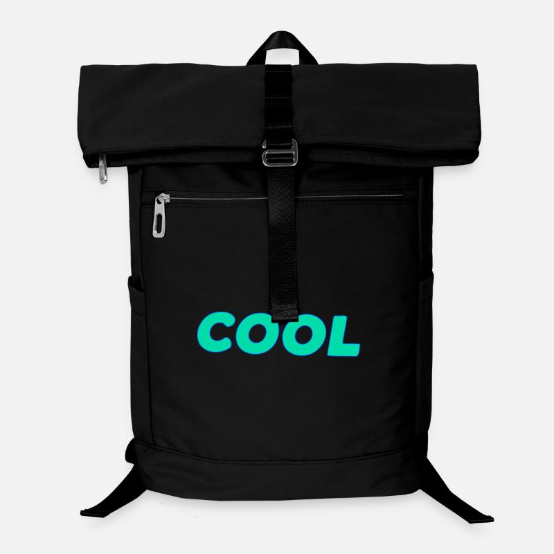 Lettrage Cyan Rétro Cool Sac à dos ordinateur