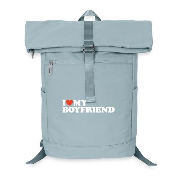 I love my boyfriend heart shirt - Laptop Backpack - ice blue - Front