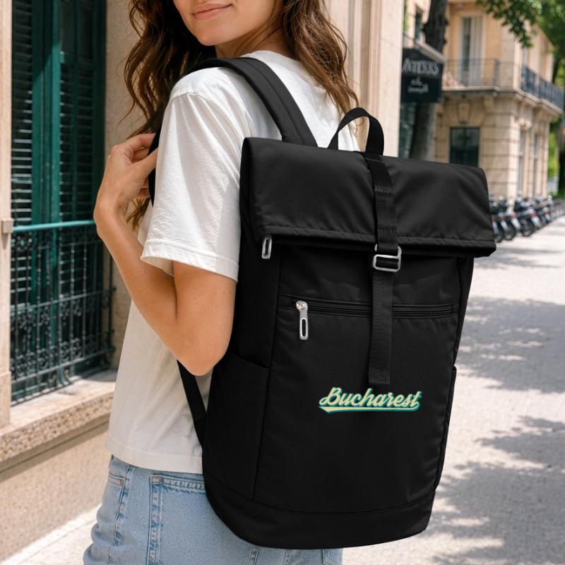 Bucharest Retro Script Laptop-Rucksack 