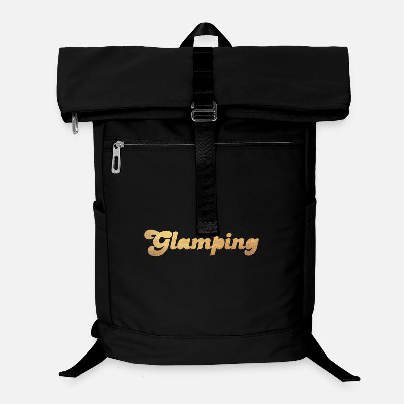 Glamping Gold Camper Camping vibes Van Life Fan Sac à dos ordinateur
