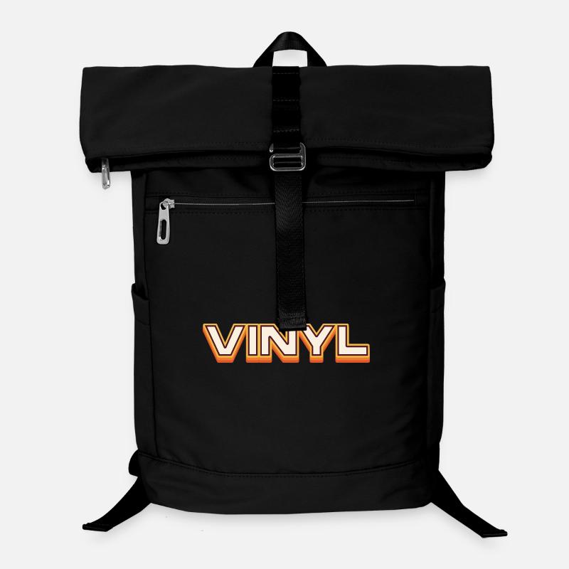Vinyl Retro Music Typography Design Laptop-Rucksack 