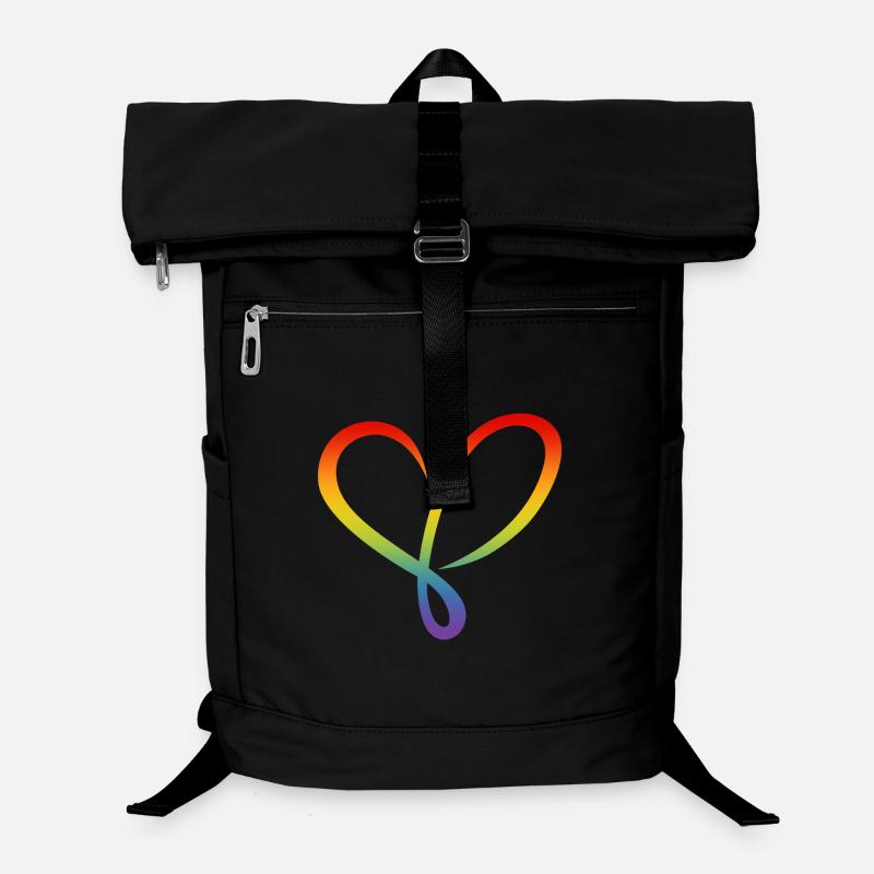 Regenbogen Herz Laptop-Rucksack 
