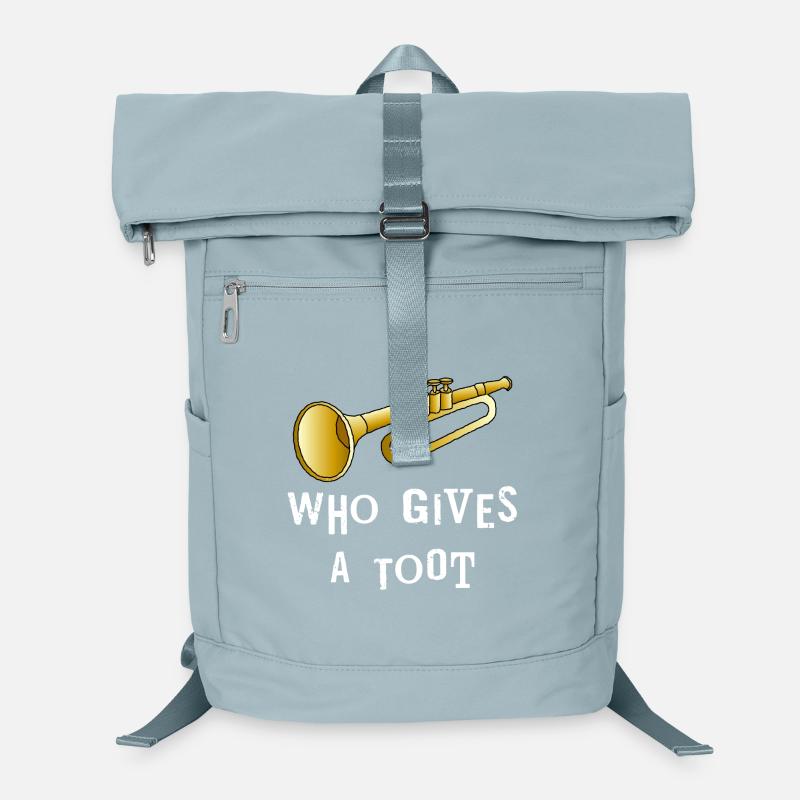 Trompete Toot weißer Text Laptop-Rucksack 