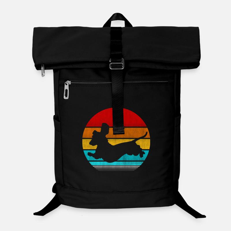retro vinatge dachshund Laptop Backpack