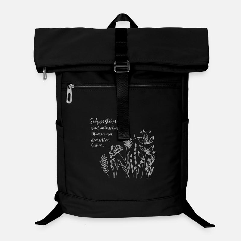 Dicton des sœurs avec des fleurs sauvages Sac à dos ordinateur