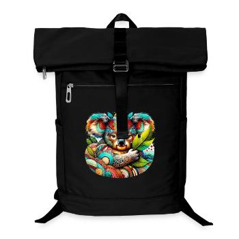 Kunstvoller Koala - Laptop-Rucksack  - Schwarz - Vorne