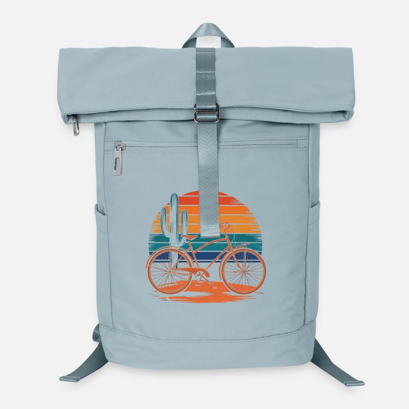 Vintage Bicycle Desert Sunset Laptop Backpack
