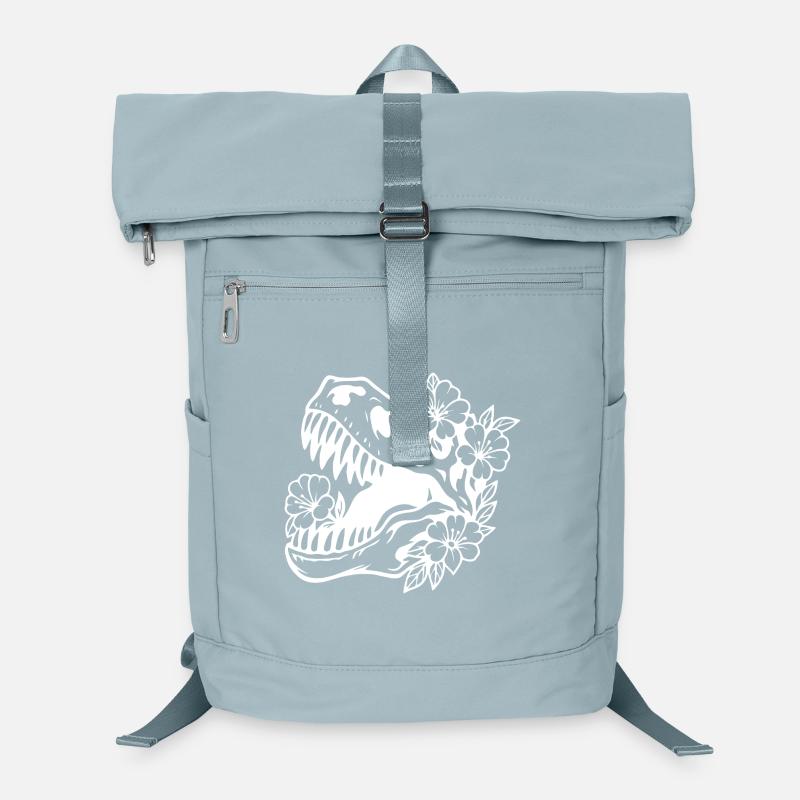 Floral Dinosaur Silhouette Design Laptop Backpack