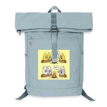 Popcorn Gag – Campfire Fun Gone Wrong - Laptop-Rucksack  - Eisblau - Vorne