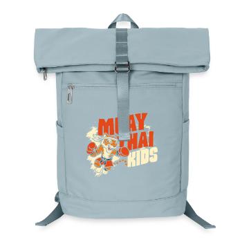 Muay Thai Kids - Funny Tiger in Orange - Laptop Backpack - ice blue - Front
