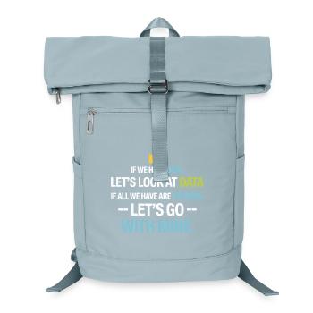 Schauen wir uns die Daten an - Data Science Statistikdaten - Laptop-Rucksack  - Eisblau - Vorne