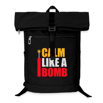 Calme comme une bombe Paradoxe Ironie Humour Blague explosive - Sac à dos ordinateur - noir - Devant