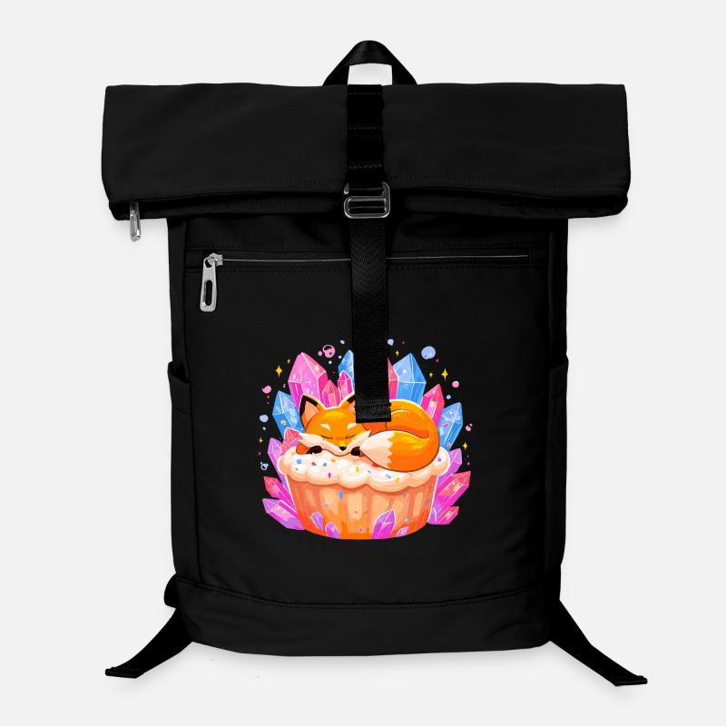 Renard endormi dans un cupcake en cristal Sac à dos ordinateur