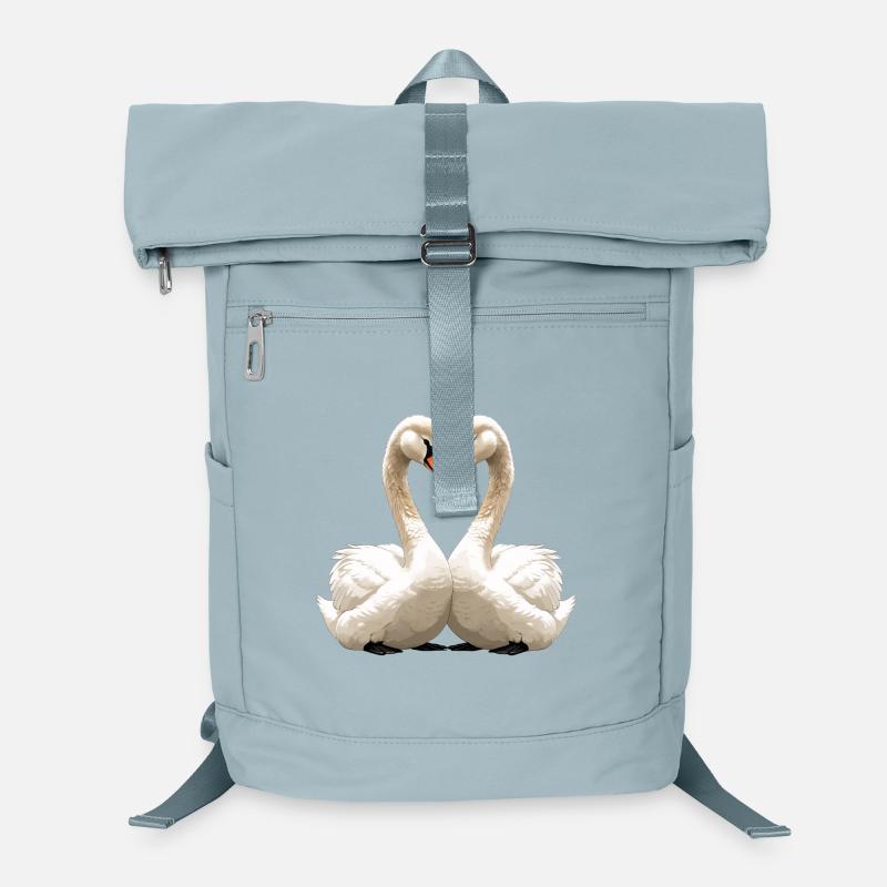 Swan Heart Silhouette Laptop Backpack