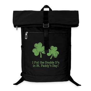 St Patricks Day Humour Double D Shamrocks - Laptop Backpack - black - Front