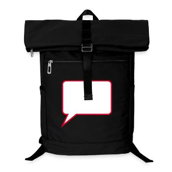 Personalize your own speech bubble comic - Laptop Backpack - black - Front