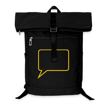 Personalize your own speech bubble comic - Laptop Backpack - black - Front