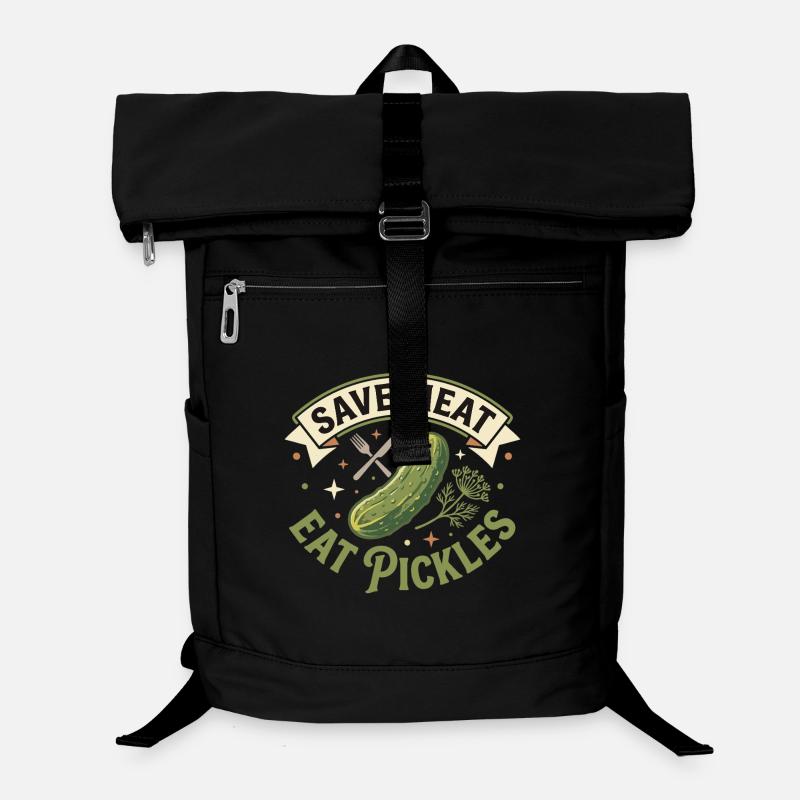 Save Meat Eat Pickles Funny Vegan Laptop Backpack