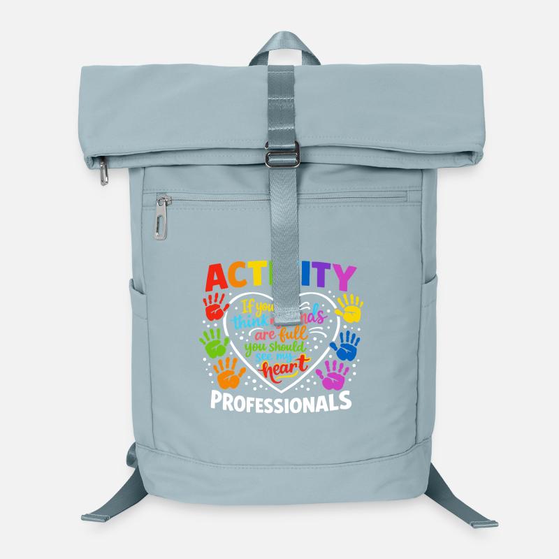 Activity Professionals Herz Bunte Handabdrücke Des Laptop-Rucksack 