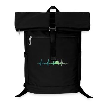 Motorrad-Motorrad-Herzschlag-Motorrad - Laptop-Rucksack  - Schwarz - Vorne