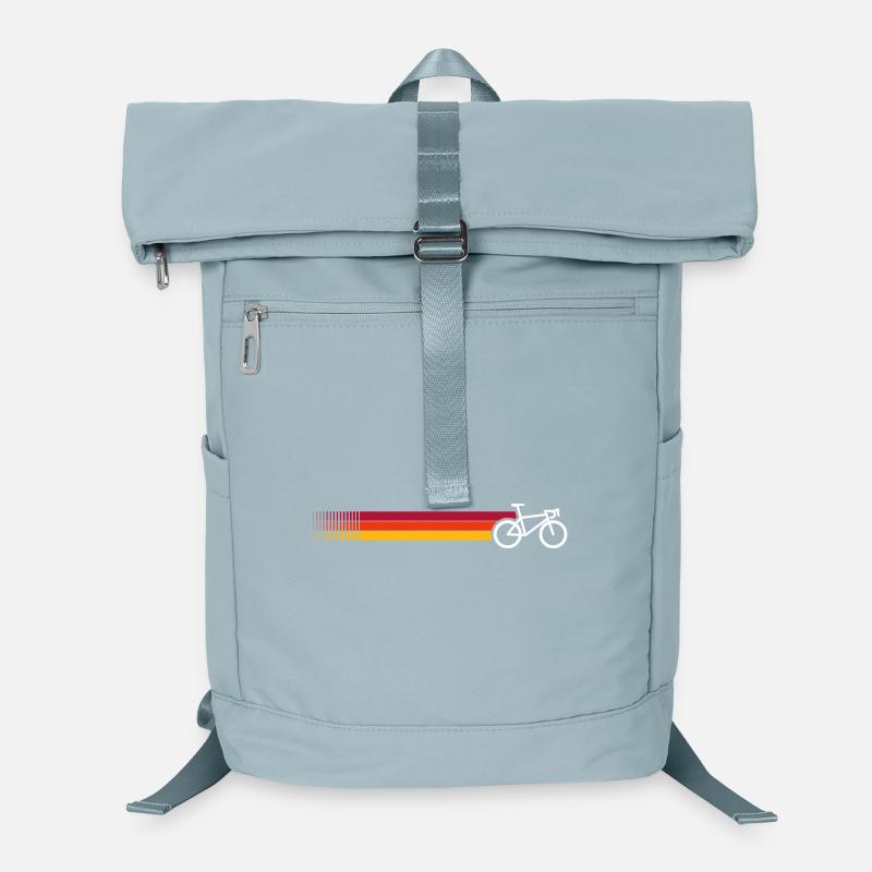 Sunset Stripes Bike Silhouette Laptop Backpack