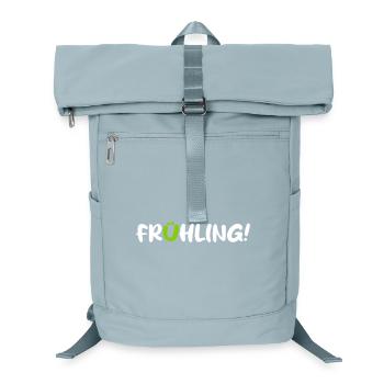 Frühling Saison Camping coole Quotes Comic Gesicht - Laptop-Rucksack  - Eisblau - Vorne