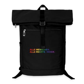 All people. All rights reserved. Always. – Statement - Laptop Backpack - black - Front