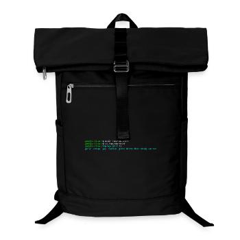 Linux-Terminal - Laptop-Rucksack  - Schwarz - Vorne