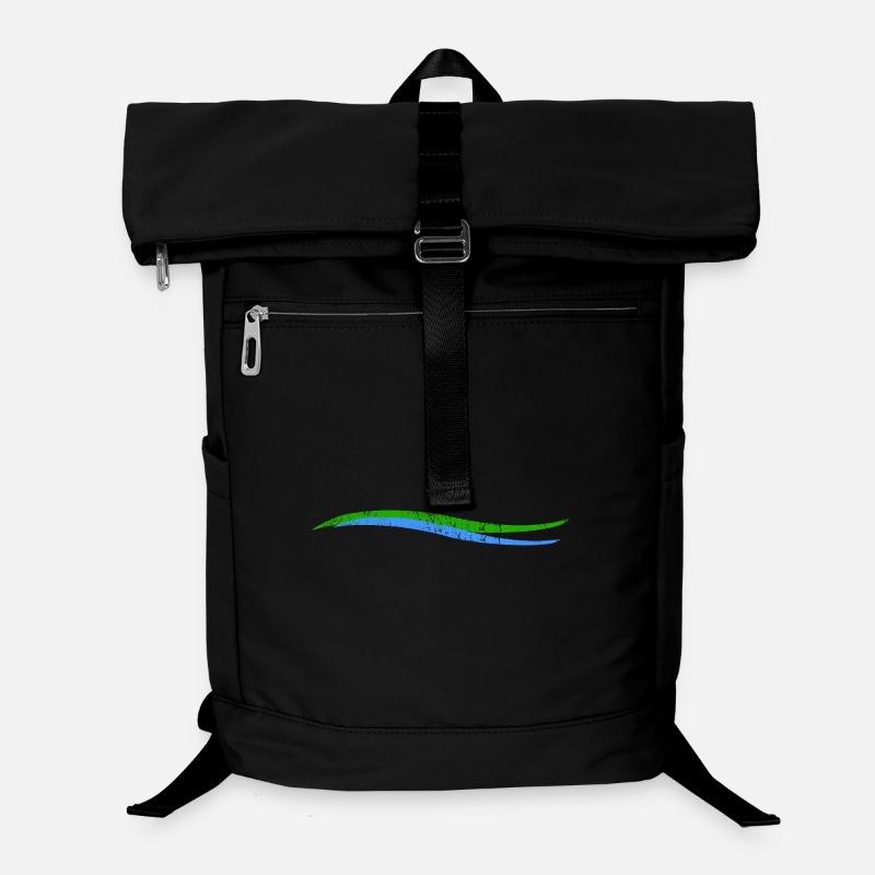 Wellen | Wave | Land Fluss Laptop-Rucksack 