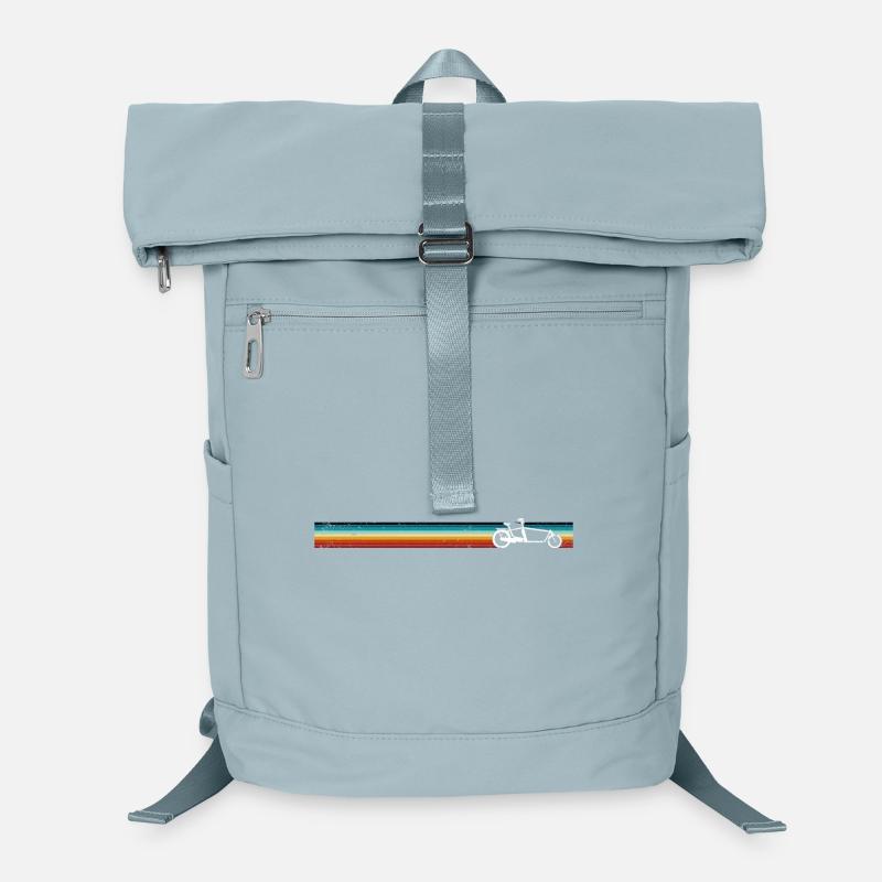 Trottinette rétro à rayures arc-en-ciel Sac à dos ordinateur