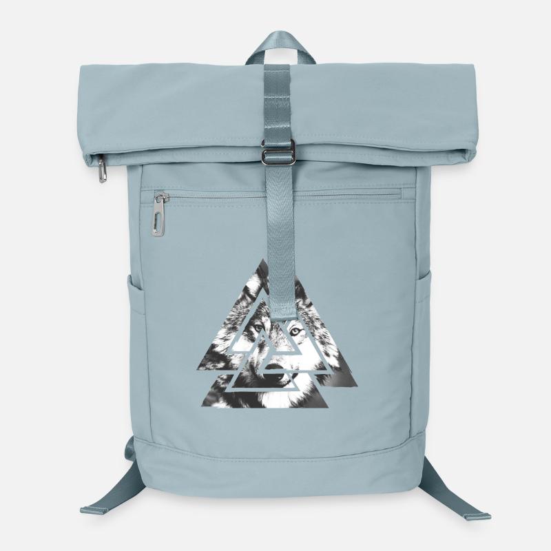 Valknut, Symbol von Odin - Mit Wolf Laptop-Rucksack 