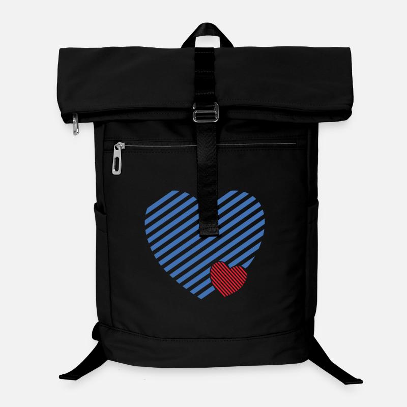 Double Heart - Design textile gift idea Laptop Backpack