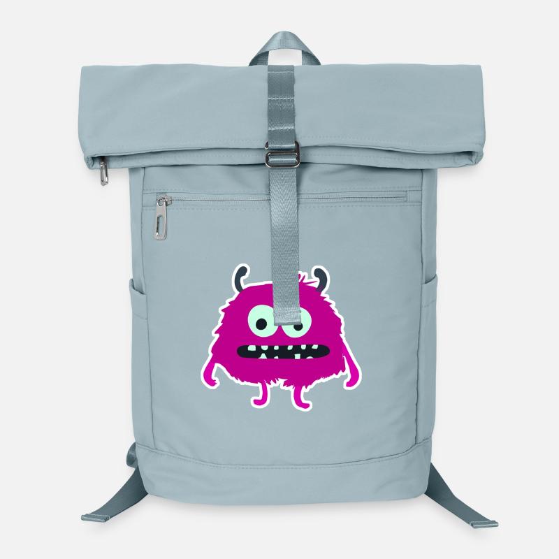 Purple Furry Monster | Cute Silly Creature  Laptop Backpack