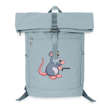 Ratte Polizist Schlagstock Polizei - Laptop-Rucksack  - Eisblau - Vorne