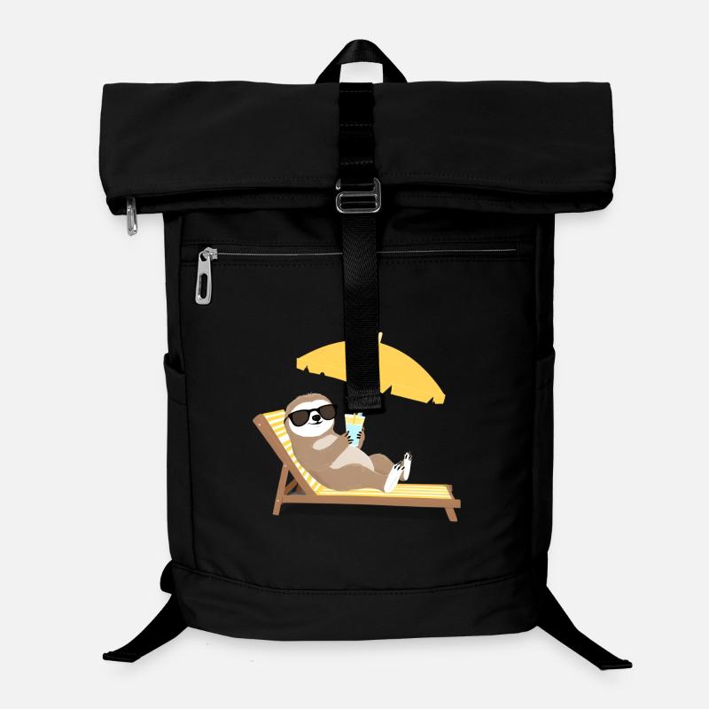 Sloth with sunglasses and cocktail Laptop Backpack