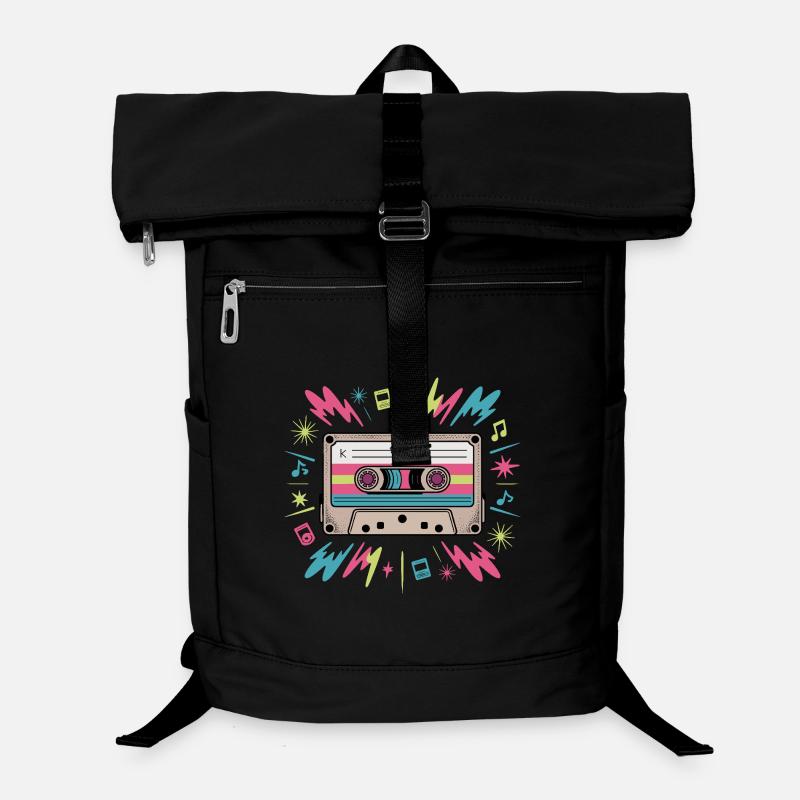 K Mixtape Cassette Retro 80s 90s Music Laptop Backpack