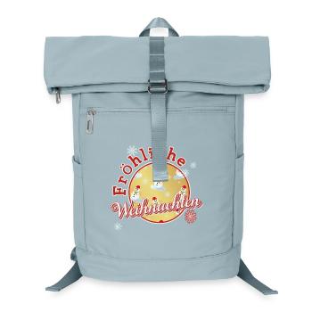 Merry Christmas with snowmen - Laptop Backpack - ice blue - Front