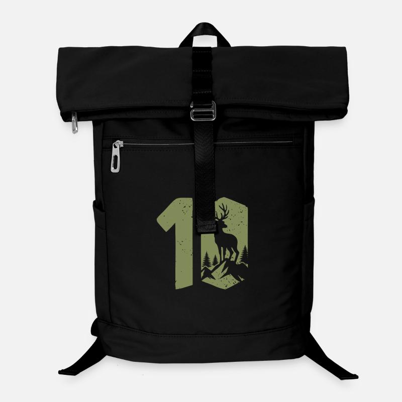 Hunter 10th Birthday Hunting 10 Years Number Deer Laptop Backpack