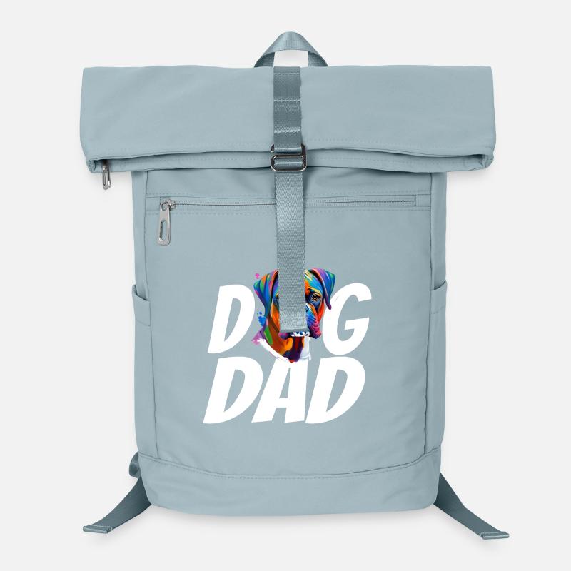 Boxer Hund Papa Buntes Aquarell Design Laptop-Rucksack 