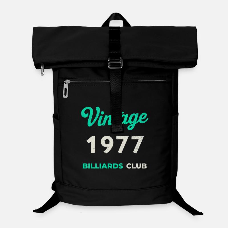 Millésime 1977 – Année de naissance rétro du Billiards Club Sac à dos ordinateur
